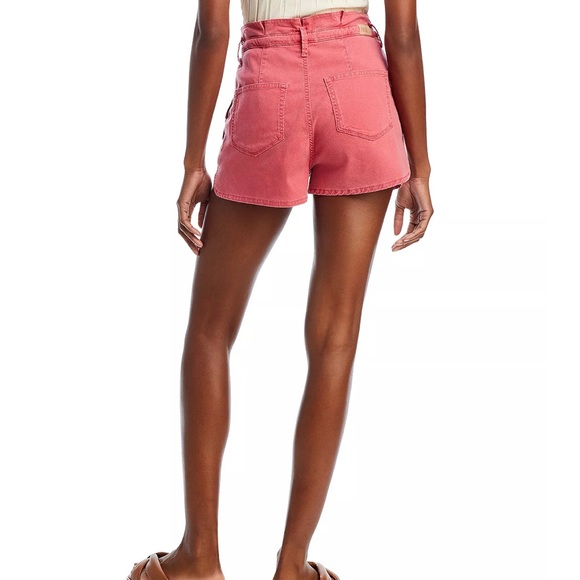 NWT Paige Harlie Self-Tie Pleated Shorts Vintage Sweet Rose 27